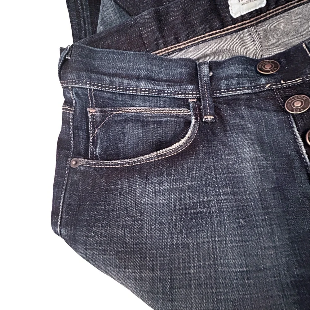 HUDSON Jeans Pants Dark Wash Mid-Rise Slouch Button Fly Vintage Y2K Made in USA - Picture 10 of 16